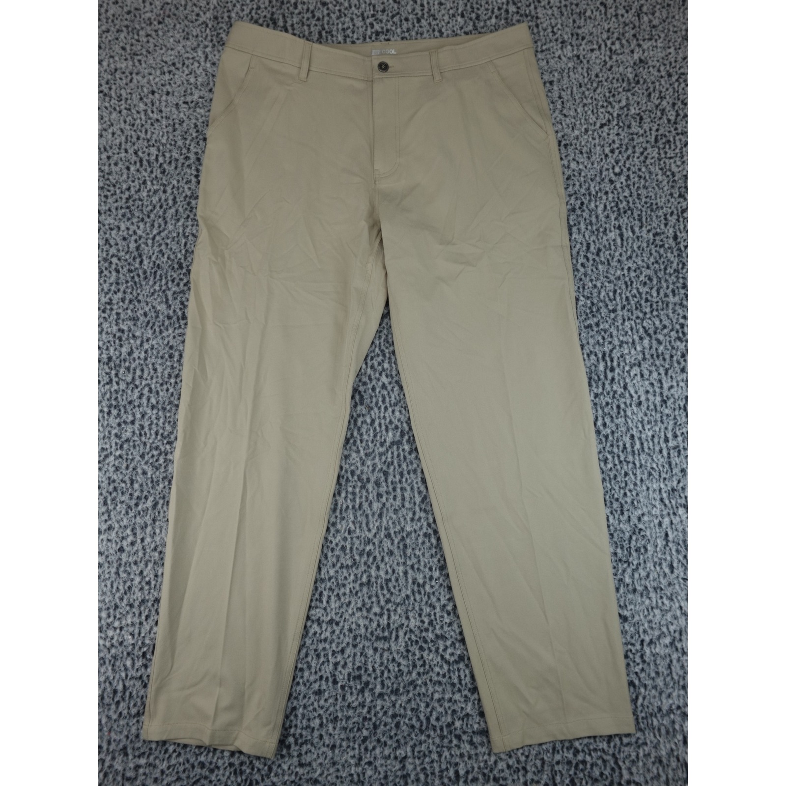 32 Degrees Cool Mens 38x32 Tan Khaki Performance Chino Pants Stretch Lightweight